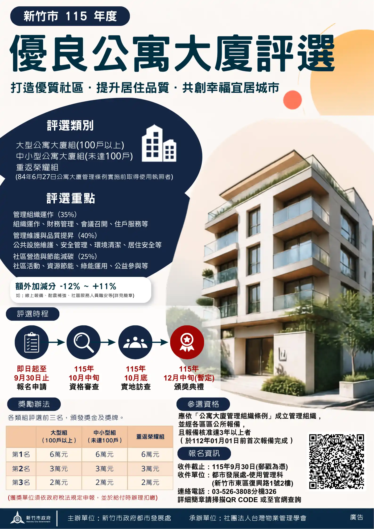 115年新竹市優良公寓大廈評選